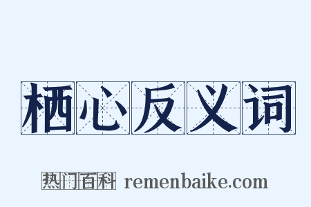 栖心反义词是什么意思的图片